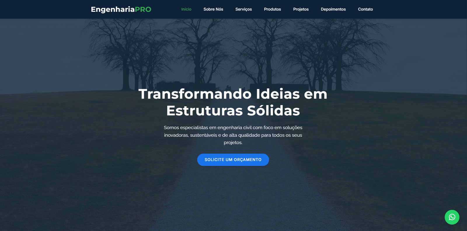 Site Engenharia Estrutural - Desenvolvimento Web SP