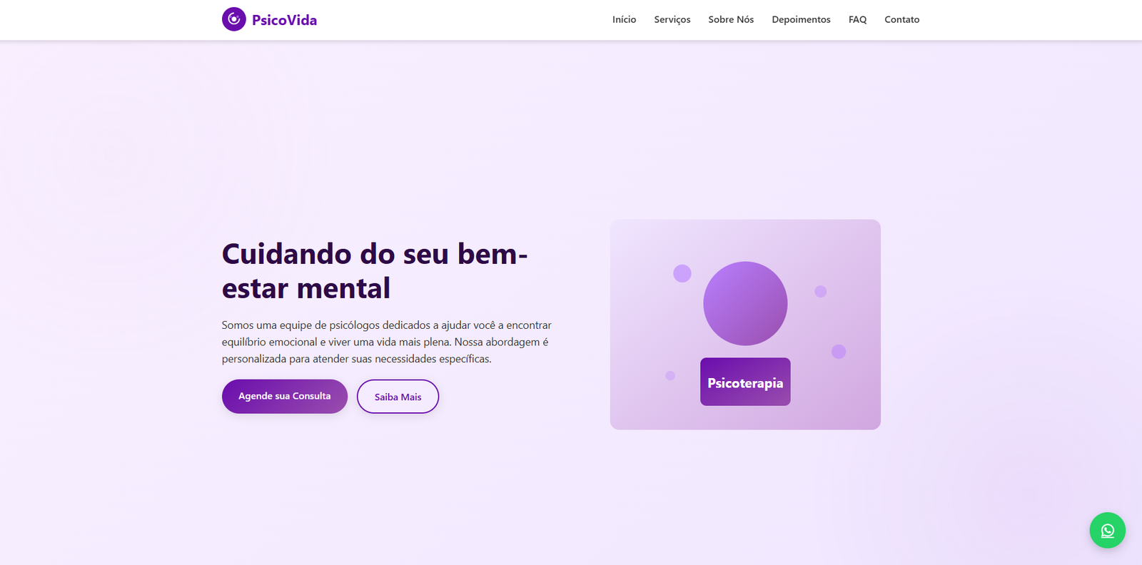 Site Clínica Psicologia - Landing Page SP